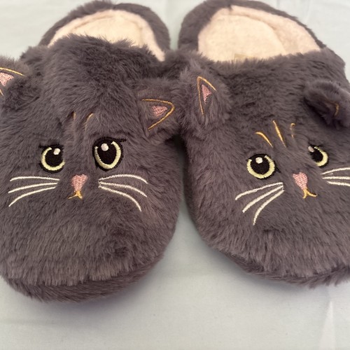 Ciabatte donna gatto grigie