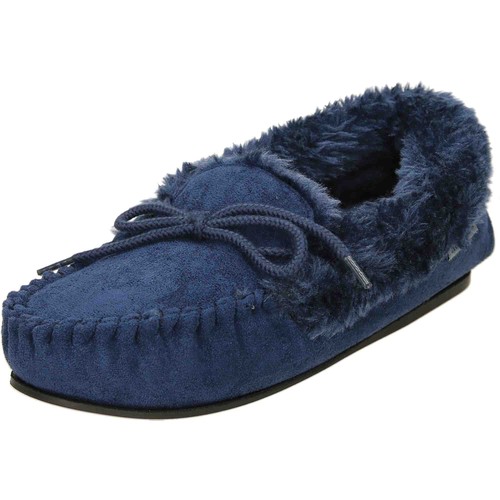 Mocassino donna ciabatte blu